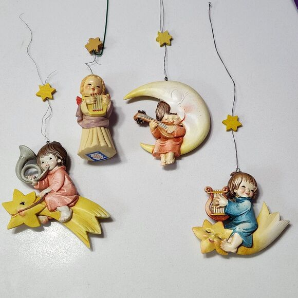 VTG ANRI Ferrandiz Angels Italy Hand Crafted Celestial Christmas Ornaments Set 4 - Picture 2 of 16